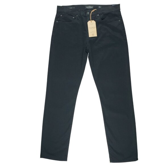 Lucky Brand 121 Slim Straight Stretch Black Pants 33X32 Measures 36x32 NWT $99 - Picture 1 of 11